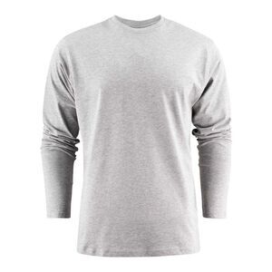 Printer Unisex Adult Heavier Pro Long-Sleeved T-Shirt / Grey Melange